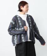 ミックスヤーン刺し子ジャガード　ジャケット